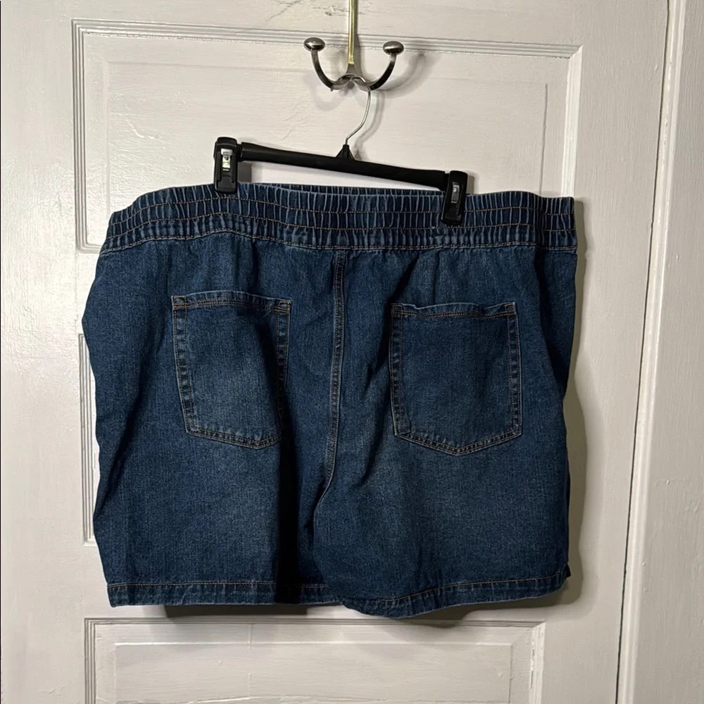 Plus Size Blue Denim Shorts